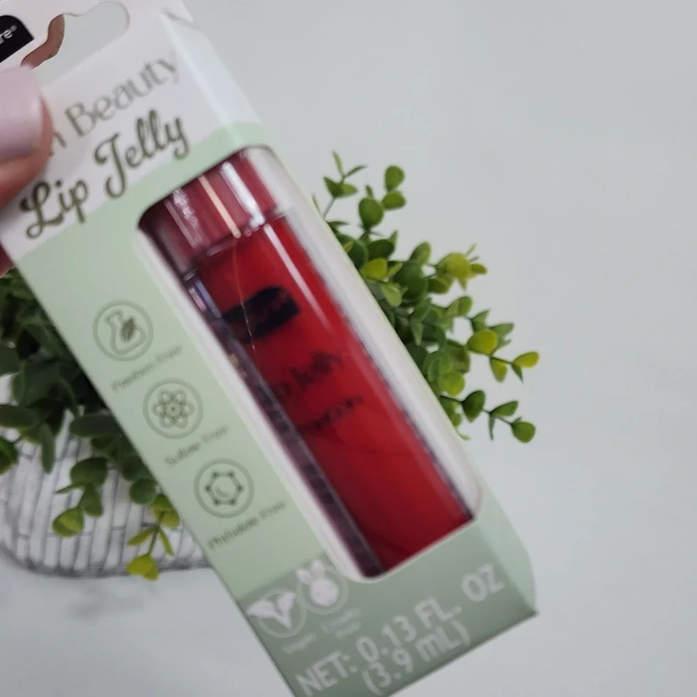 B-Pure Clean Beauty Lip Jelly, Vegan Cruelty Free Lip Gloss - Carnation